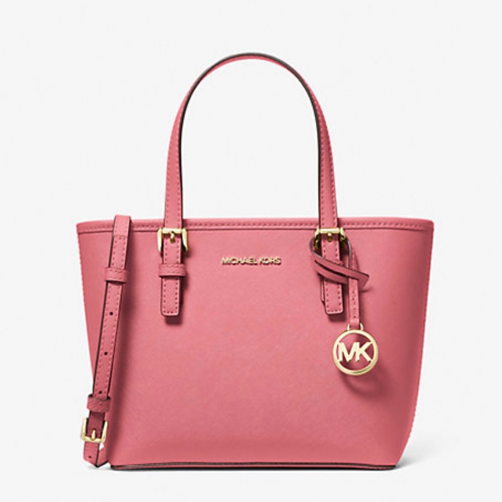 🔥LOW START🔥 RETAIL $398 🌸 NEW MICHAEL KORS Jet Set Travel Extra-Small Saffiano